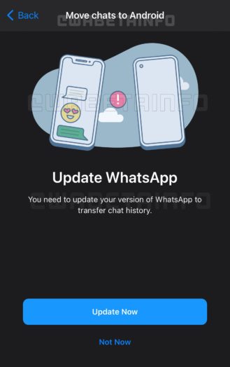 Migración de los chats en WahtsApp.