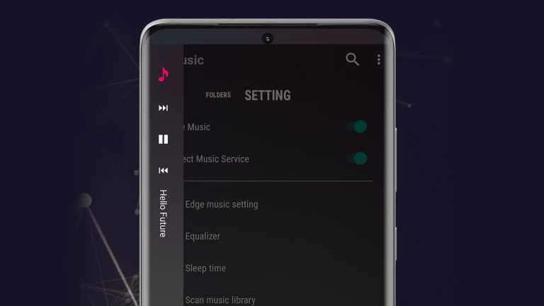 Galaxy Edge Music es un reproductor de audio gratuito con opciones para la barra Edge, soporte para One Ui 4.0 y mucho más.