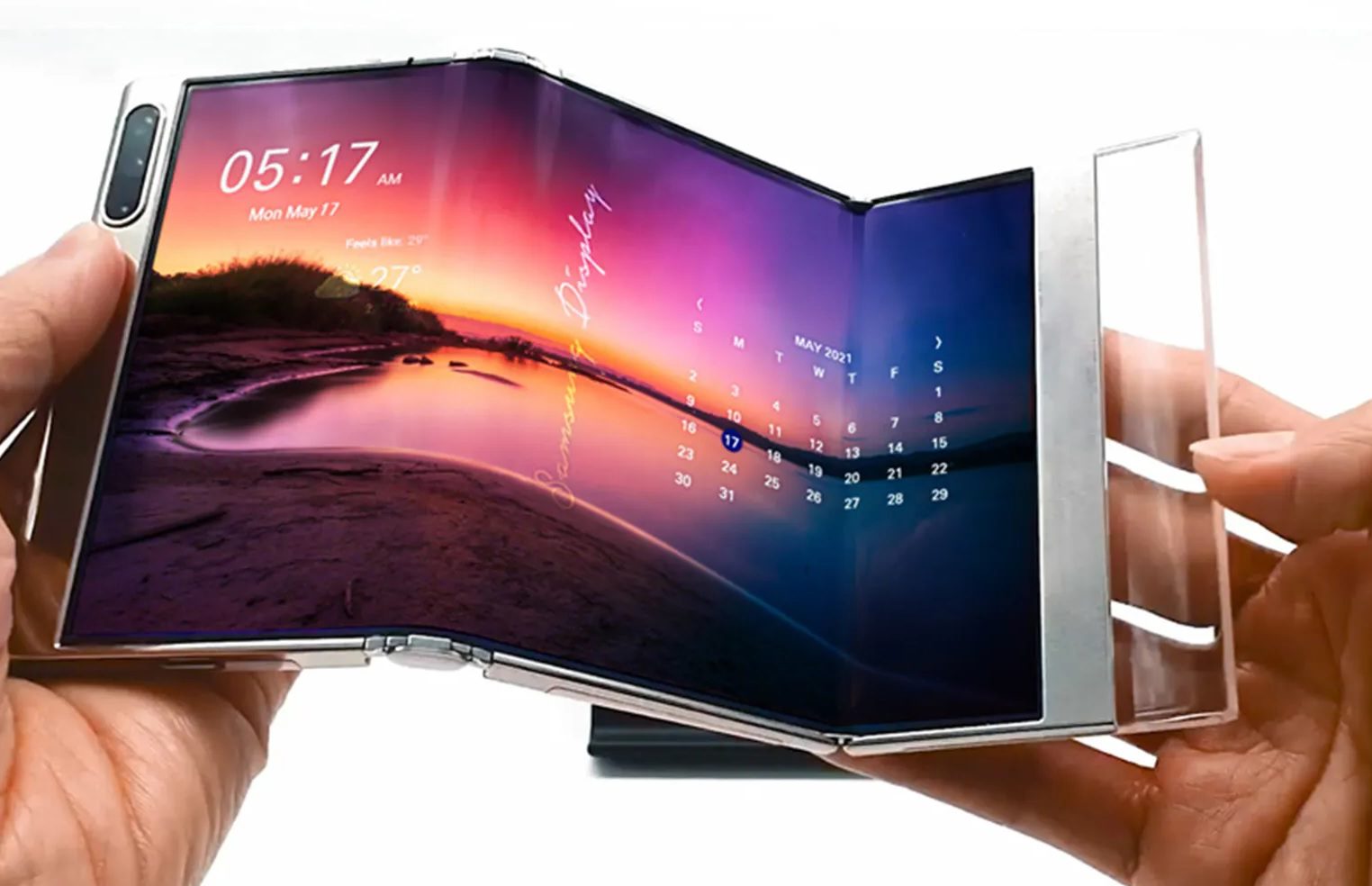 Concepto de tablet enrollable de Samsung