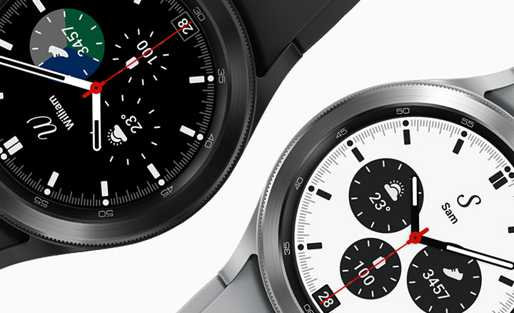galaxy watch4 classic black silver front design mo