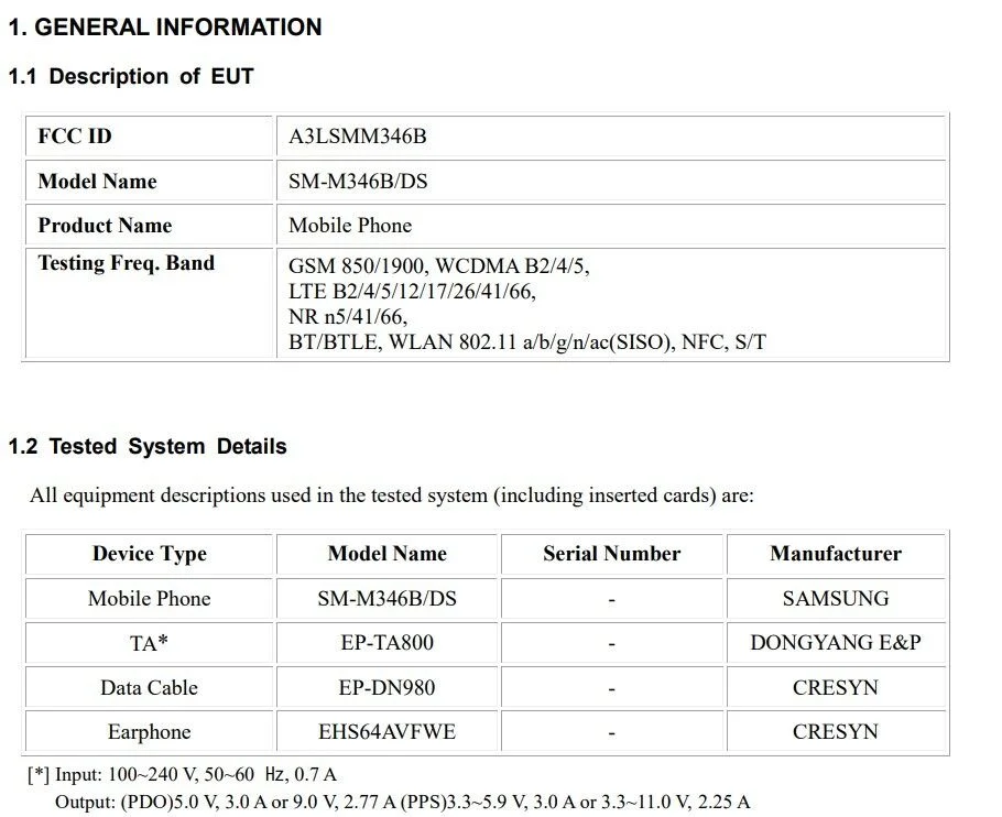 samsung m34 5g fcc 1