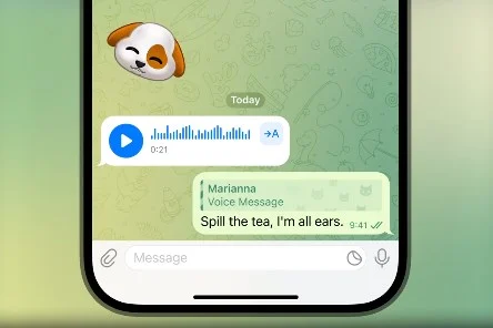 telegram voice to text