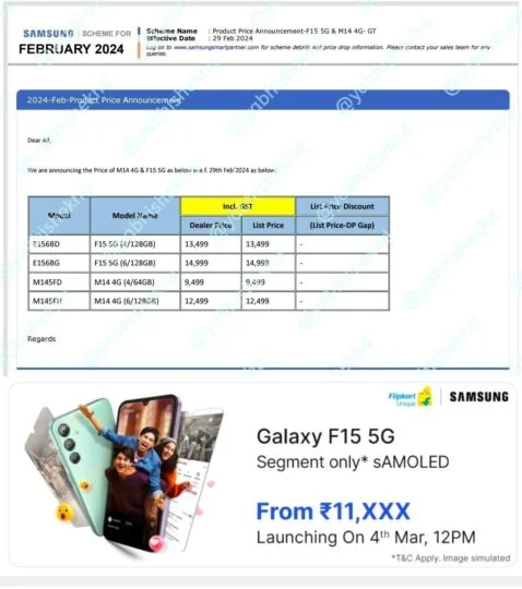 samsung galaxy f15 5g india price leak 478x540