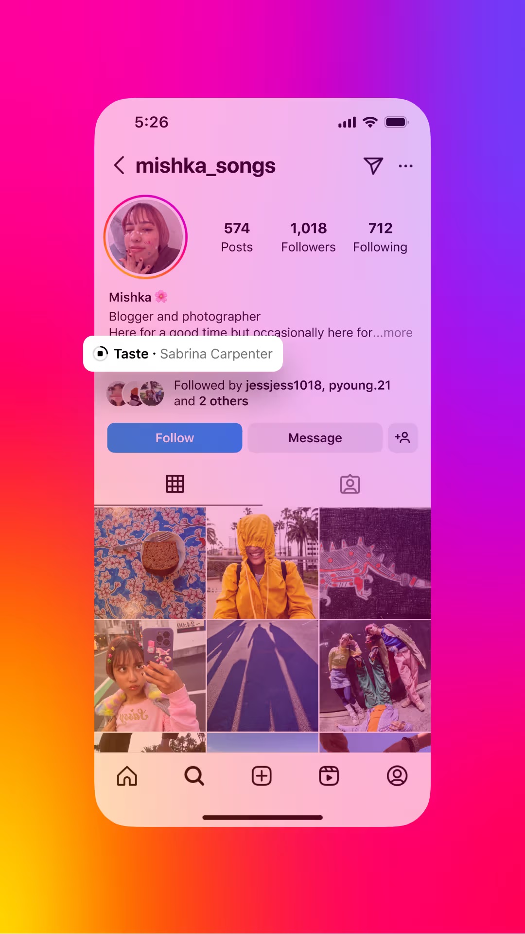 isntagram nueva opcion en el perfil