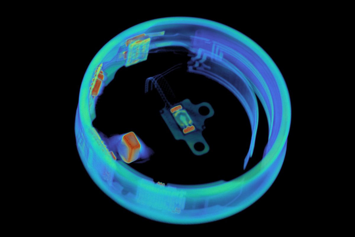 Escaneado interno del Galaxy Ring. Créditos: iFixit.